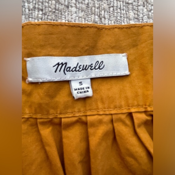 Madewell Mustard Yellow Square Neck Peasant Top - Picture 4 of 4